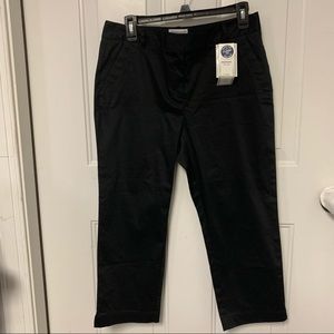 Charter Club Pant Shop Womens Black Classic Fit Tummy Slimming Capri Pant